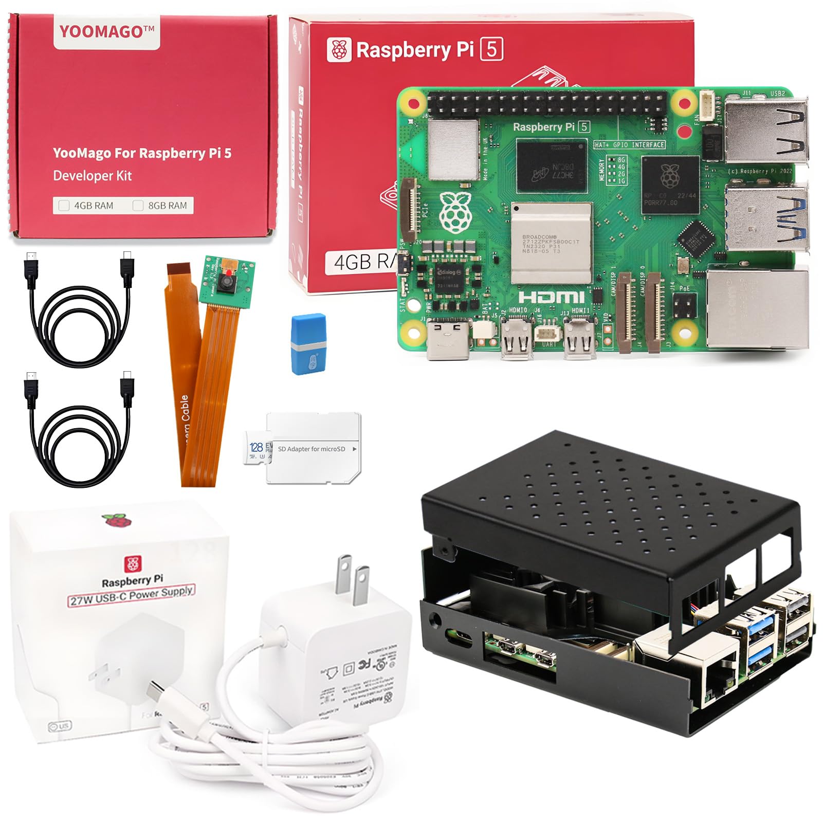 لوحة تطوير راسبيري باي 5 الأصل - مراجعة Raspberry Pi 4 8Gb Ram Kit وسعره